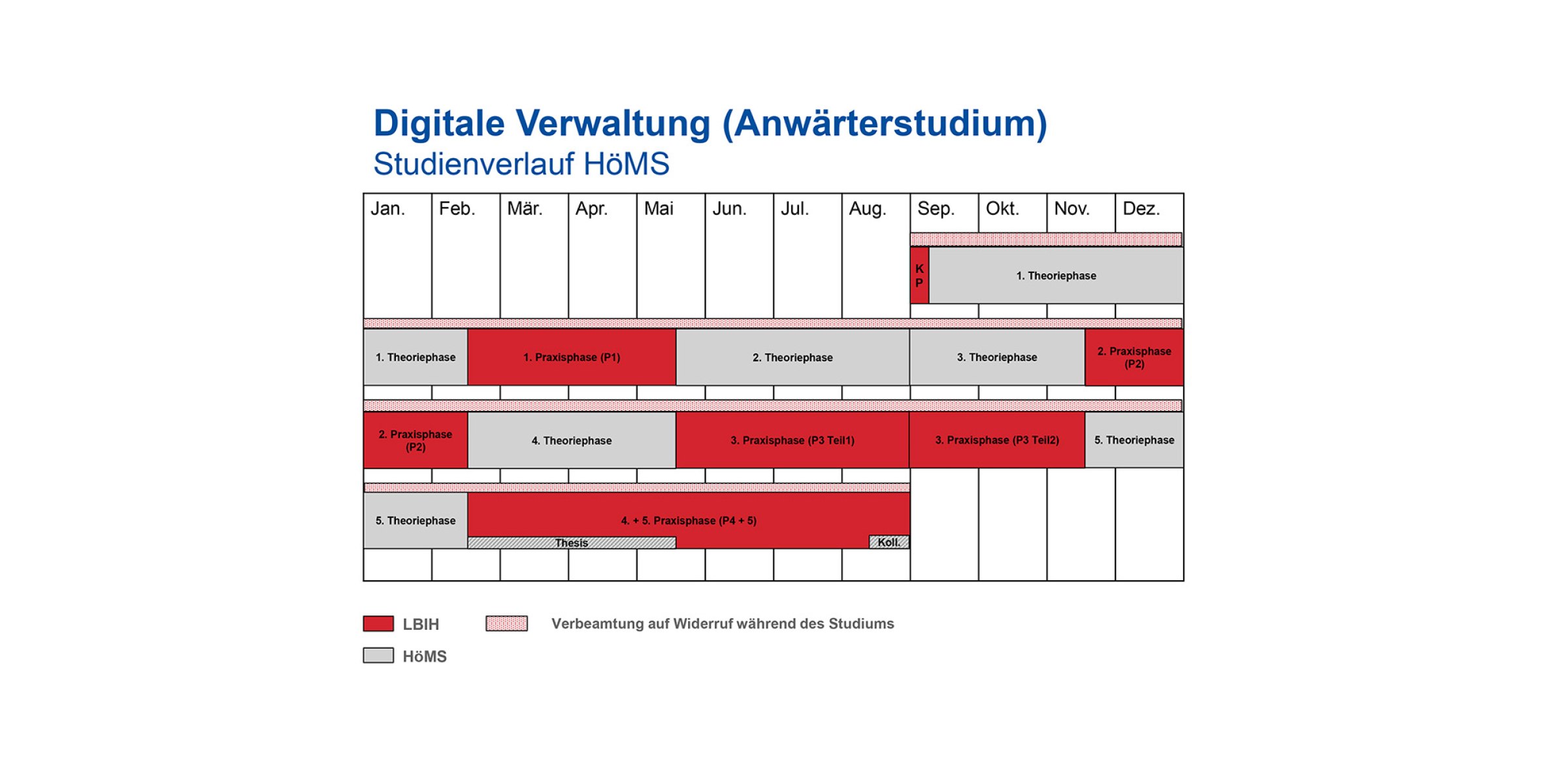 Studienverlauf Digitale Verwaltung an der HöMS